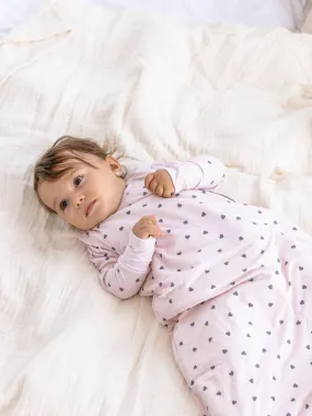 Little Hearts Bamboo Sleeping Bag - TOG 2.5