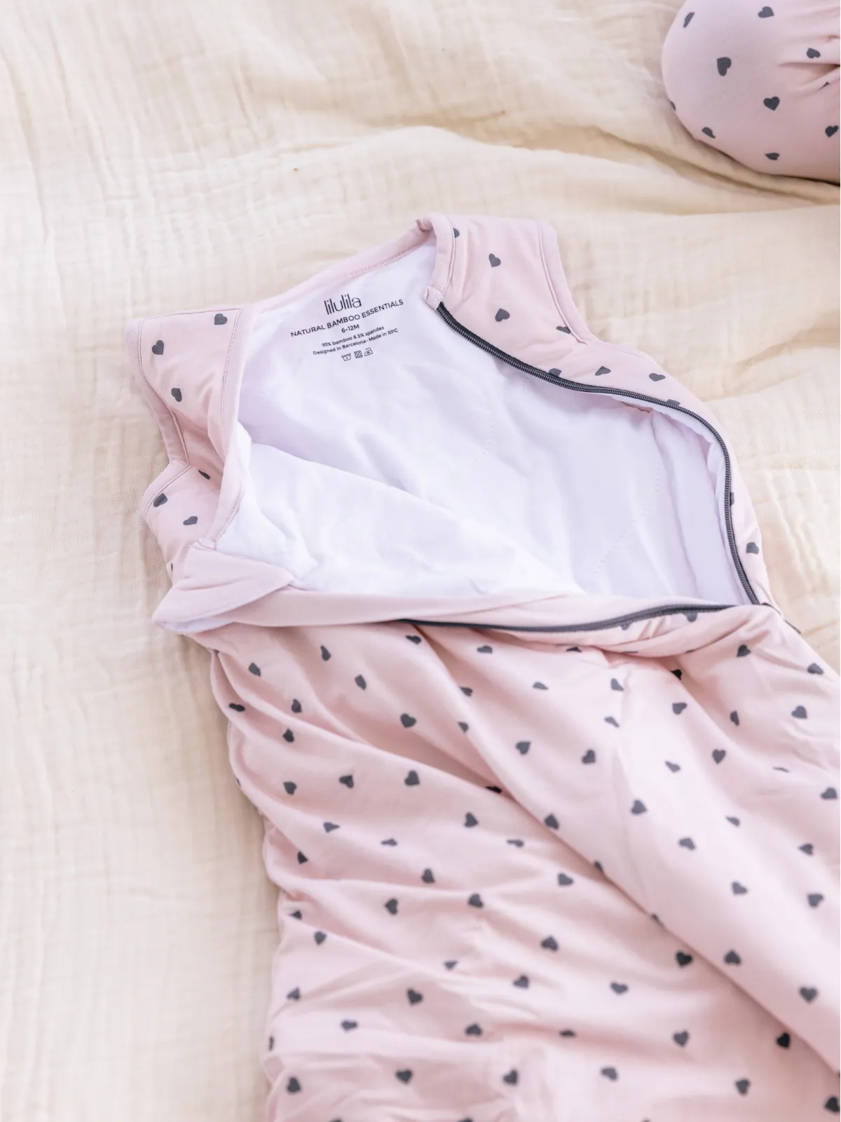 Little Hearts Bamboo Sleeping Bag - TOG 2.5