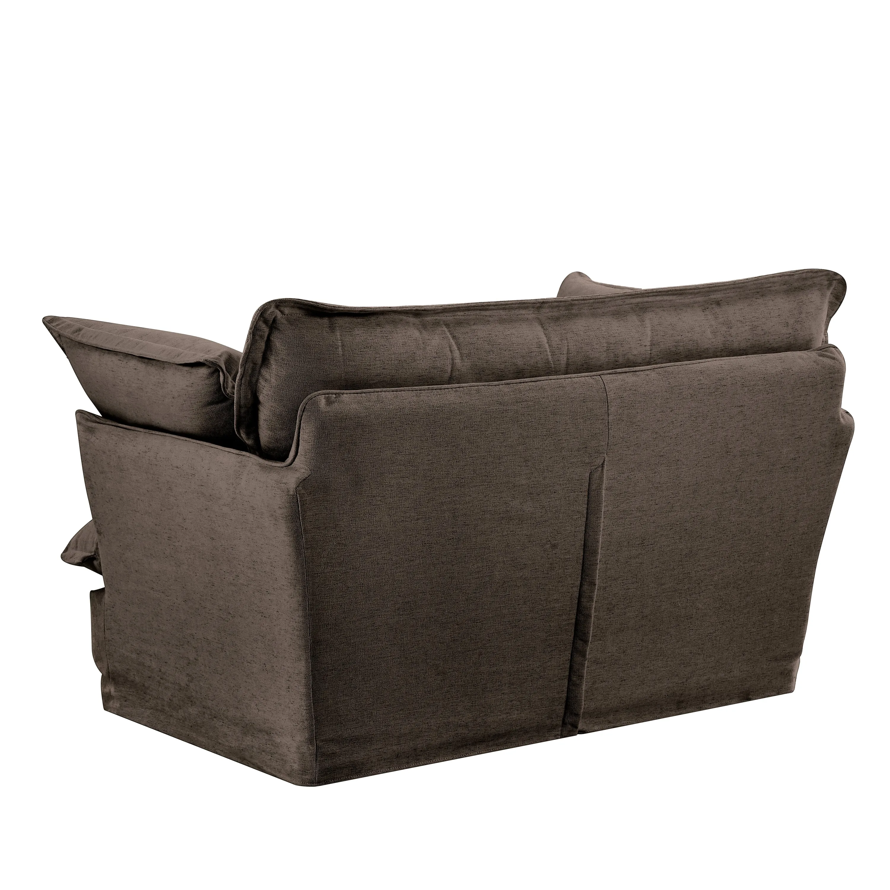 Loza Loveseat Sofa With Pillows - Brown
