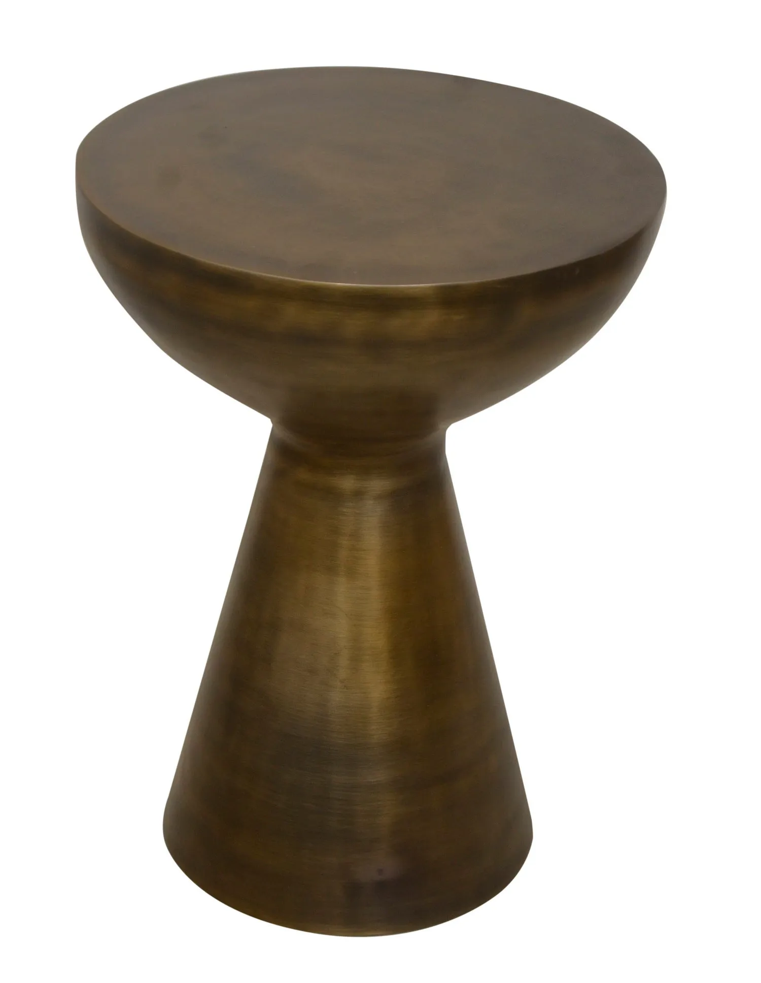 Luna Hand-Crafted Antique Brass Side Table