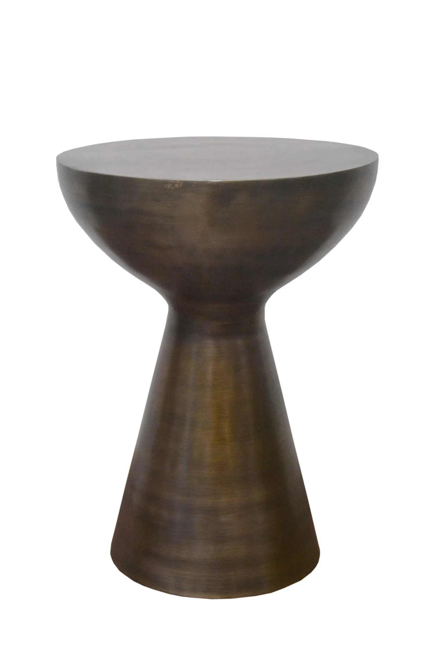 Luna Hand-Crafted Antique Brass Side Table