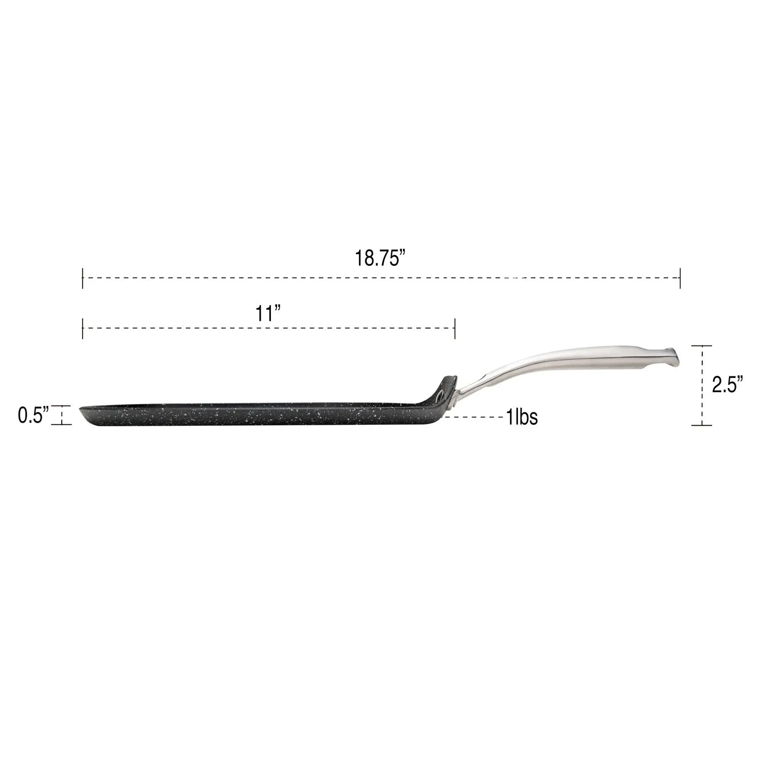 MASTERPAN Nonstick Griddle & Crepe Pan, 11" (28cm)