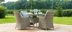 Maze Oxford 4 Seat Round Dining Set With Venice Chairs