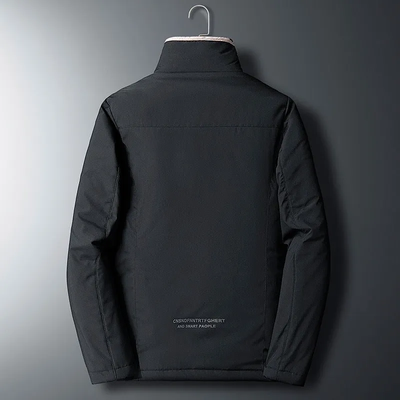 Men's Winter Windproof Warm Thick Fleece Jacket