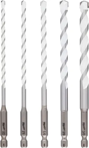 Milwaukee SHOCKWAVE 48-20-8898 Drill Bit Set, Multi-Material, 5-Piece, Carbide :SET: QUANTITY: 1