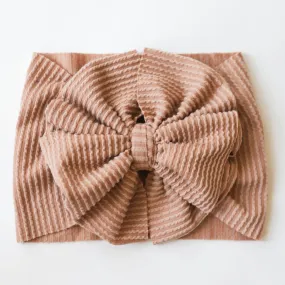 Mocha Cozy Ribbed Headwrap