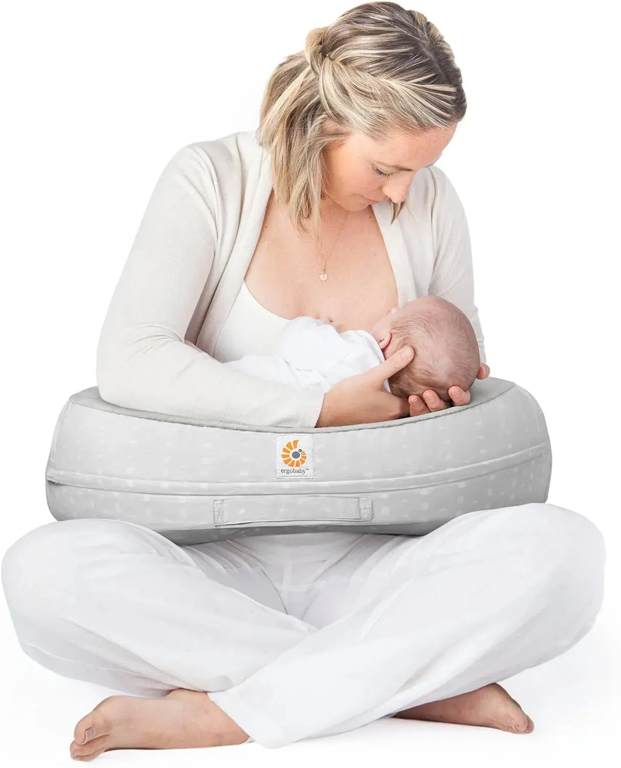 Natural Curve Nursing Pillow - Moonlight Grey