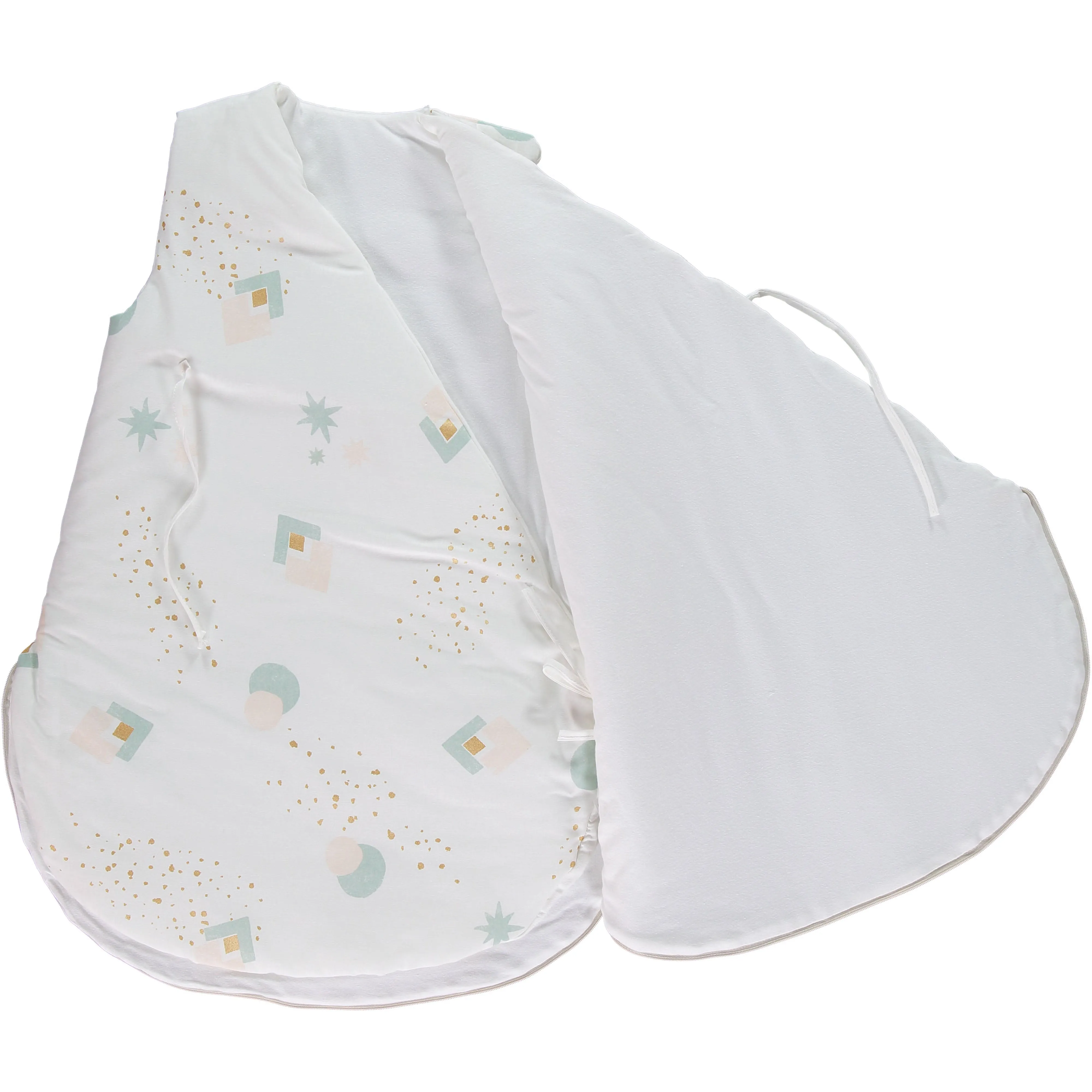 nobodinoz Sleeping Bag Cloud Aqua Eclipse/ White