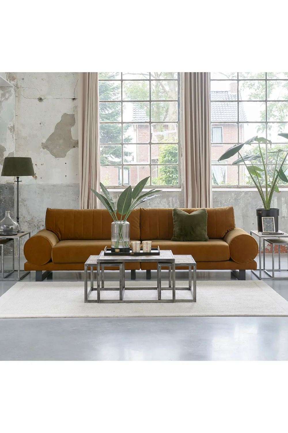 Oak Wood Coffee Table Set (3) | Rivièra Maison Le Bar