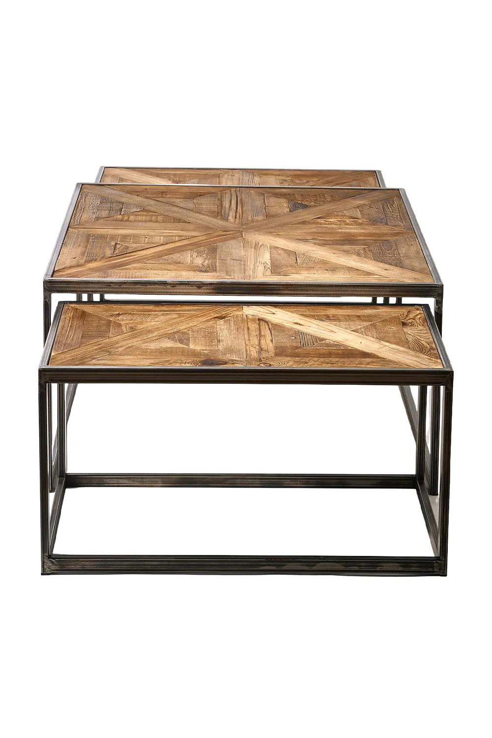 Oak Wood Coffee Table Set (3) | Rivièra Maison Le Bar
