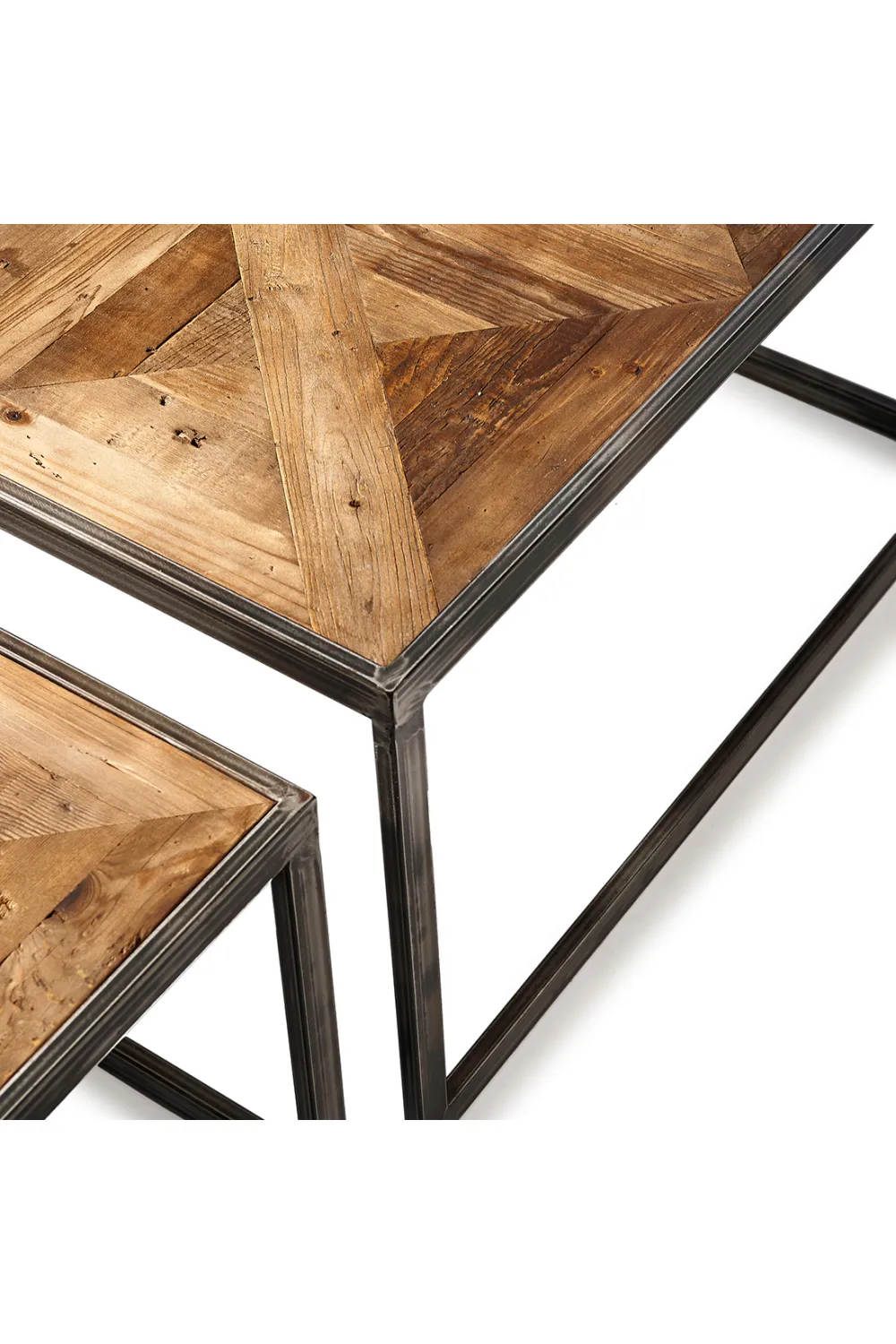 Oak Wood Coffee Table Set (3) | Rivièra Maison Le Bar