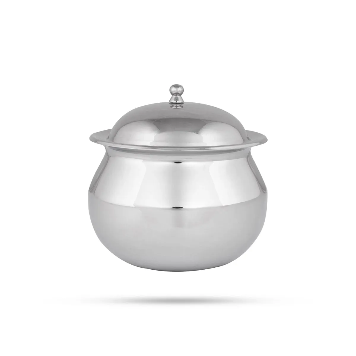 Pot With Lid - 6 x 5.5 Inches | Stainless Steel Cookware/ Stainless Steel Pot for Home/ 415 Gms Approx