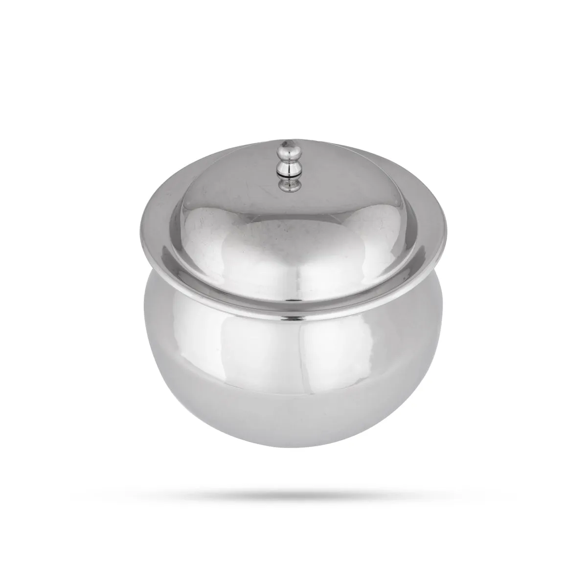 Pot With Lid - 6 x 5.5 Inches | Stainless Steel Cookware/ Stainless Steel Pot for Home/ 415 Gms Approx