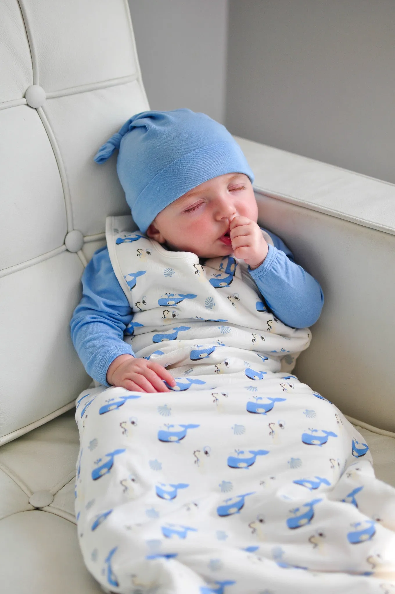 Printed Sleep Bag in Ocean