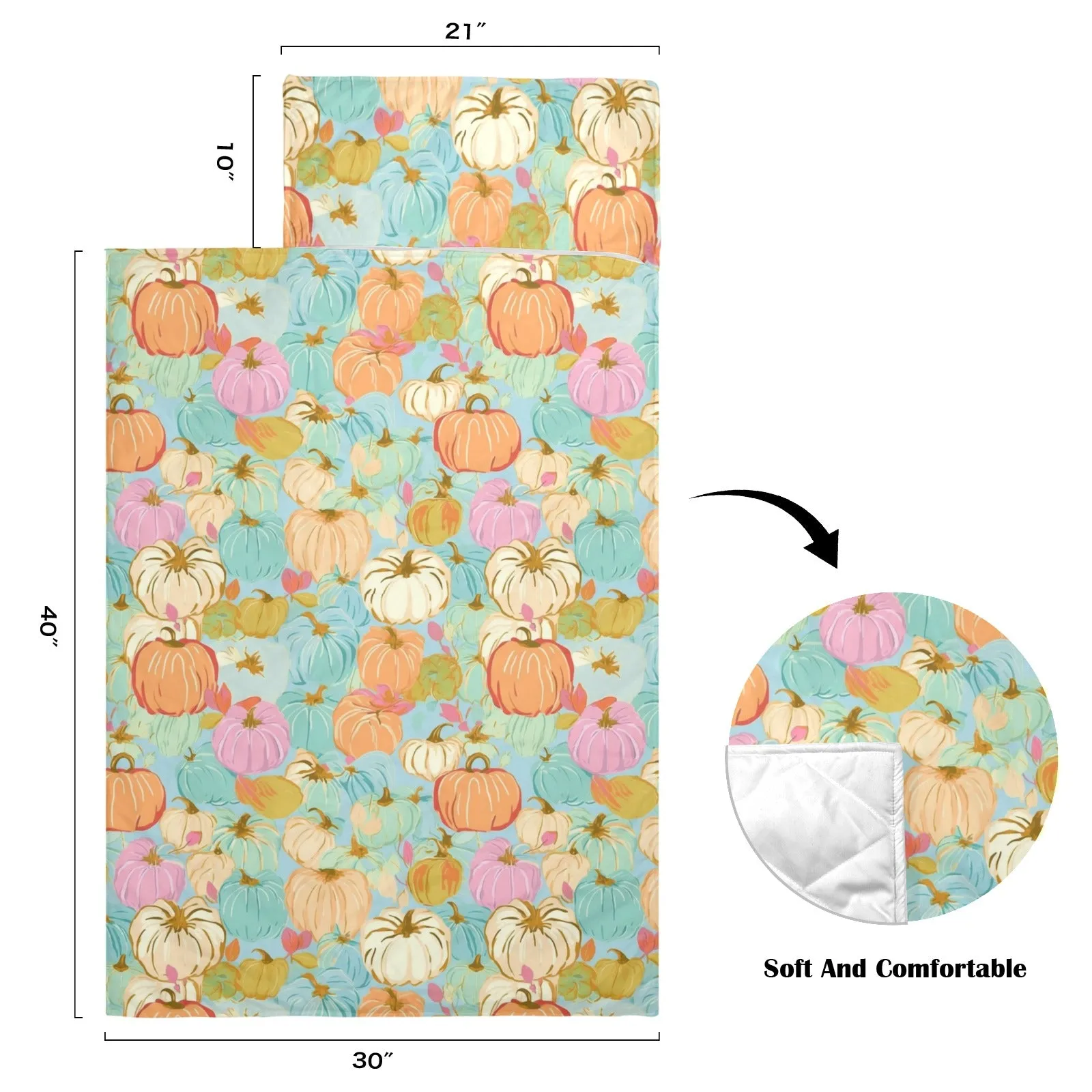 Pumpkin Patch 2 Kids' Long Sleeping Bag | Lightweight and Durable Sleeping Bag for Kids | Perfect Autumn Gifts