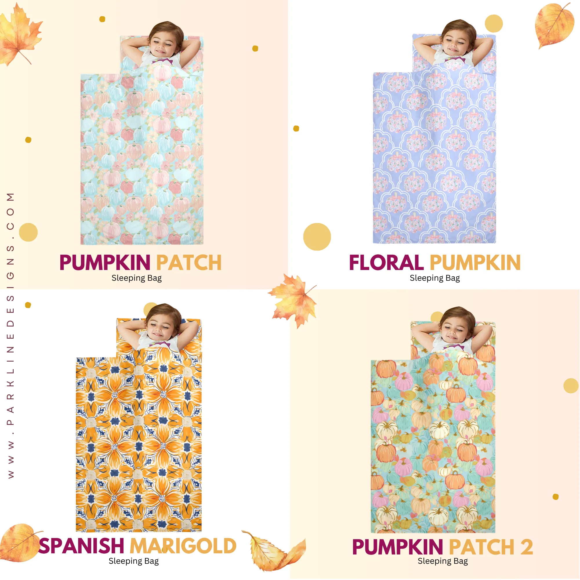 Pumpkin Patch 2 Kids' Long Sleeping Bag | Lightweight and Durable Sleeping Bag for Kids | Perfect Autumn Gifts