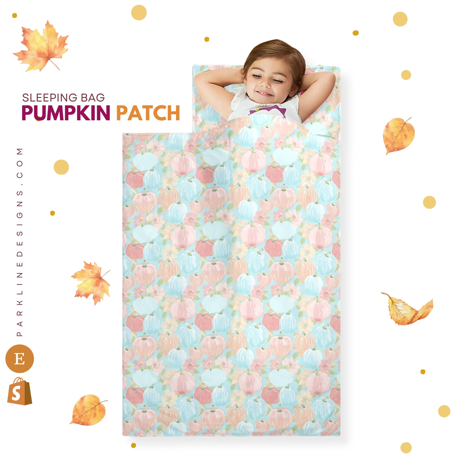 Pumpkin Patch 2 Kids' Long Sleeping Bag | Lightweight and Durable Sleeping Bag for Kids | Perfect Autumn Gifts