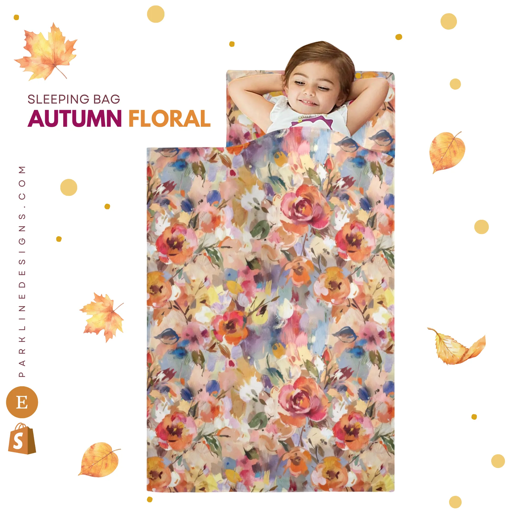 Pumpkin Patch 2 Kids' Long Sleeping Bag | Lightweight and Durable Sleeping Bag for Kids | Perfect Autumn Gifts