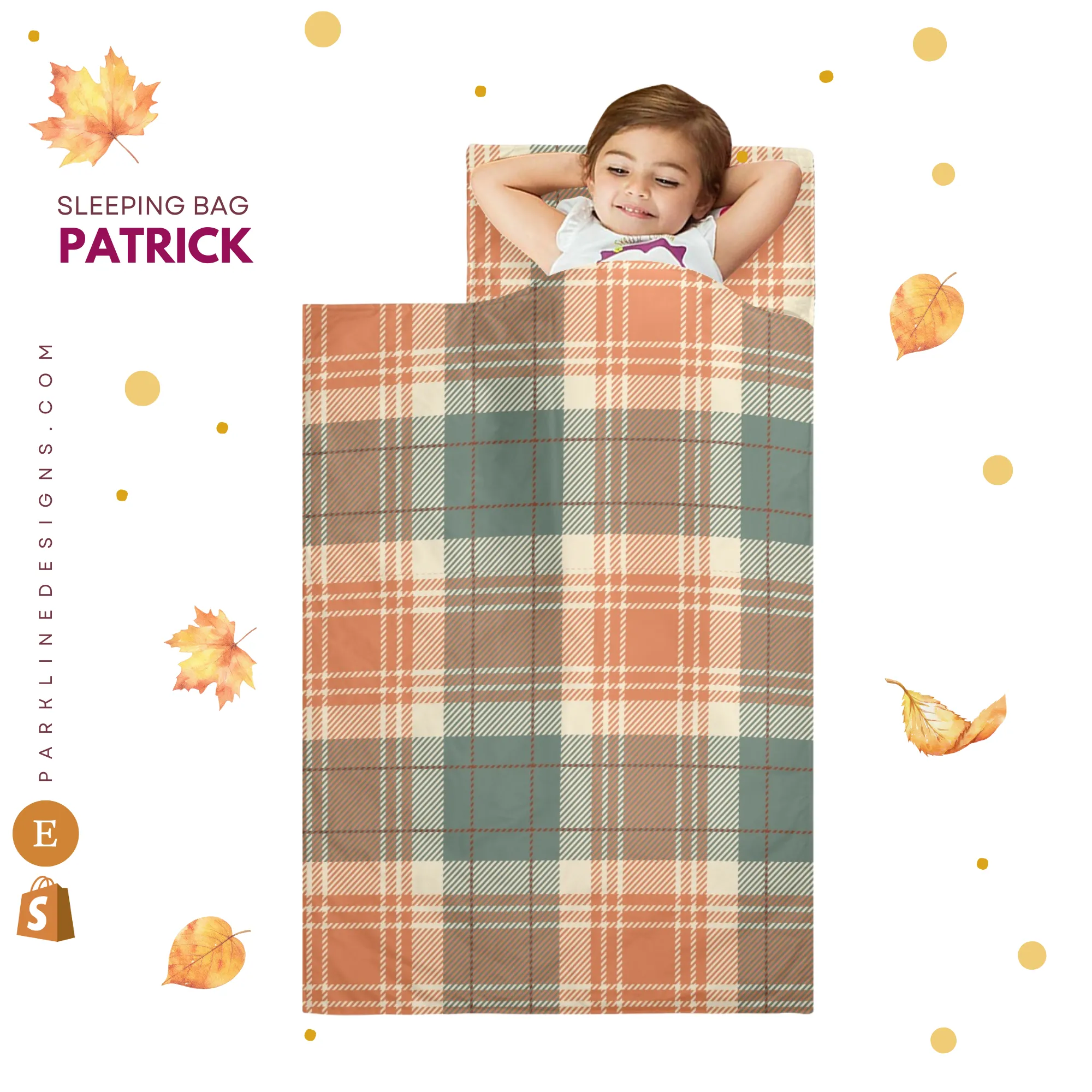 Pumpkin Patch 2 Kids' Long Sleeping Bag | Lightweight and Durable Sleeping Bag for Kids | Perfect Autumn Gifts