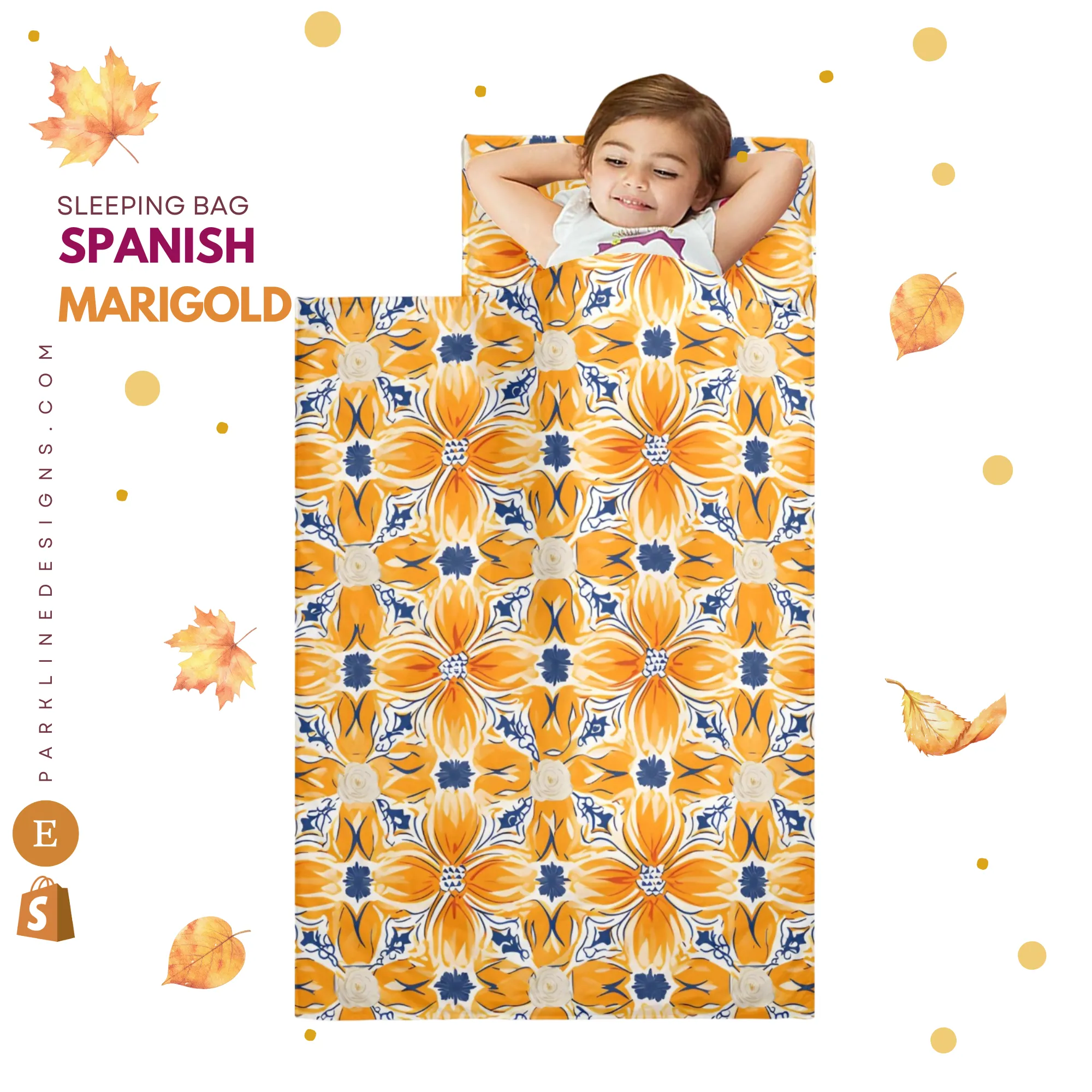 Pumpkin Patch 2 Kids' Long Sleeping Bag | Lightweight and Durable Sleeping Bag for Kids | Perfect Autumn Gifts