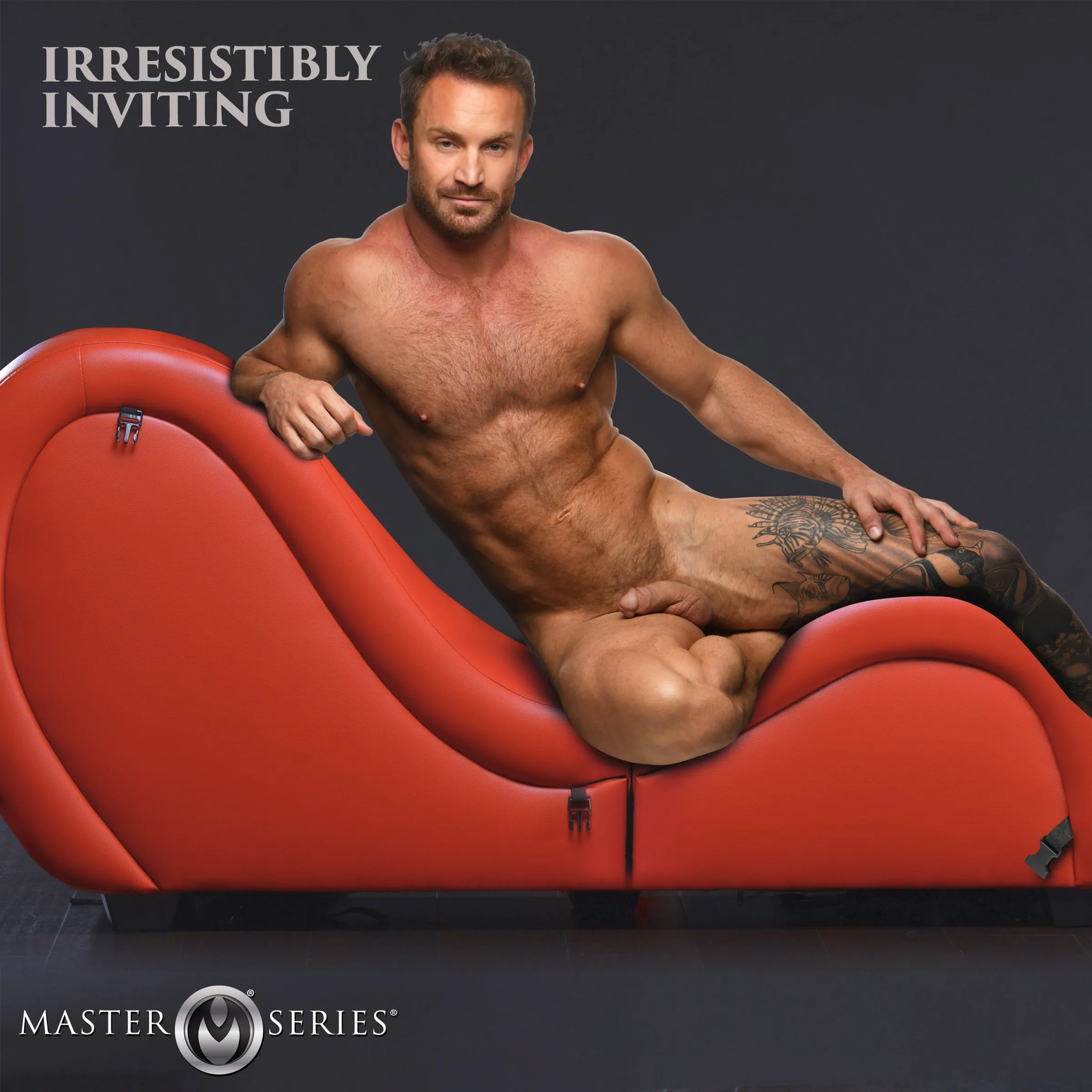 Red Detachable Kinky Couch Sex Chaise with Love Pillows