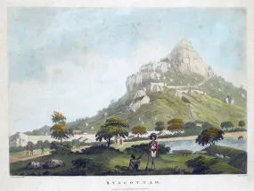 Ryacottah Encampment Near Madras - Captain Allan - c1794 - Vintage Orientalist Aquatint of India - Posters