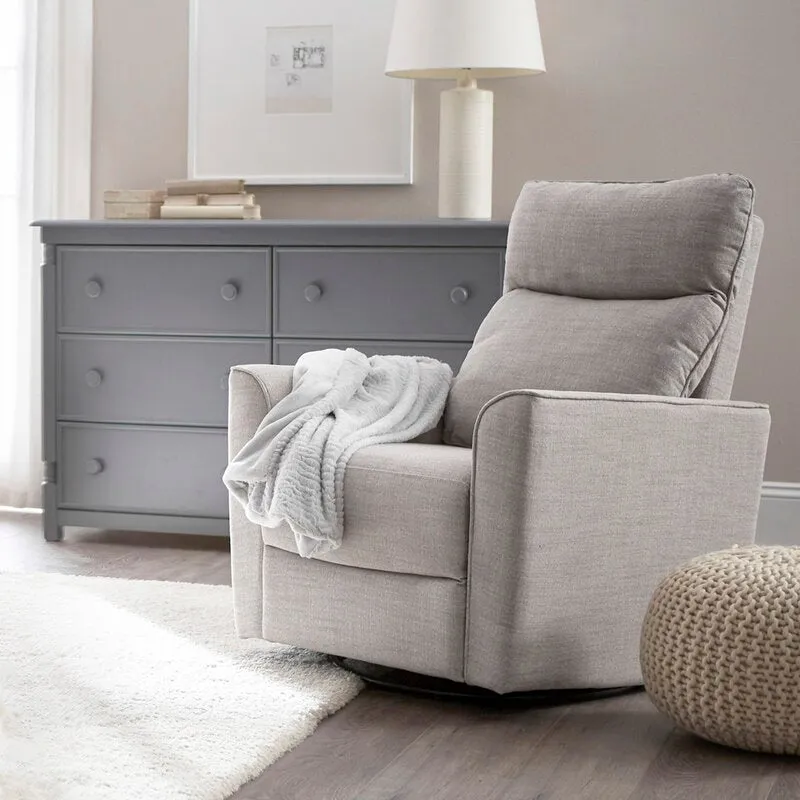 Savannah Swivel Glider Recliner Chair - Pebble