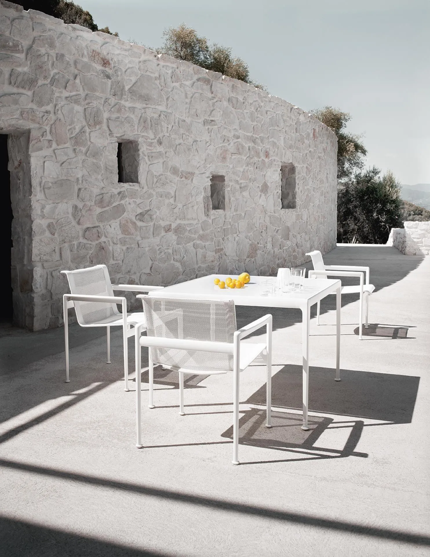 Schultz 1966 Dining Chair with Arms Outdoor