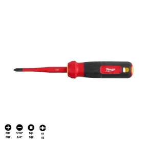 Screwdriver - Milwaukee 8-in-1 1000V Insulated Slim Tip Multi-Bit Screwdriver, 48-22-2218