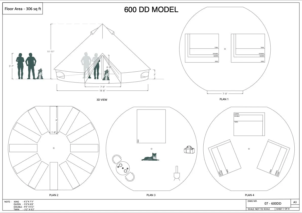 Sibley 600 Double Door Apex