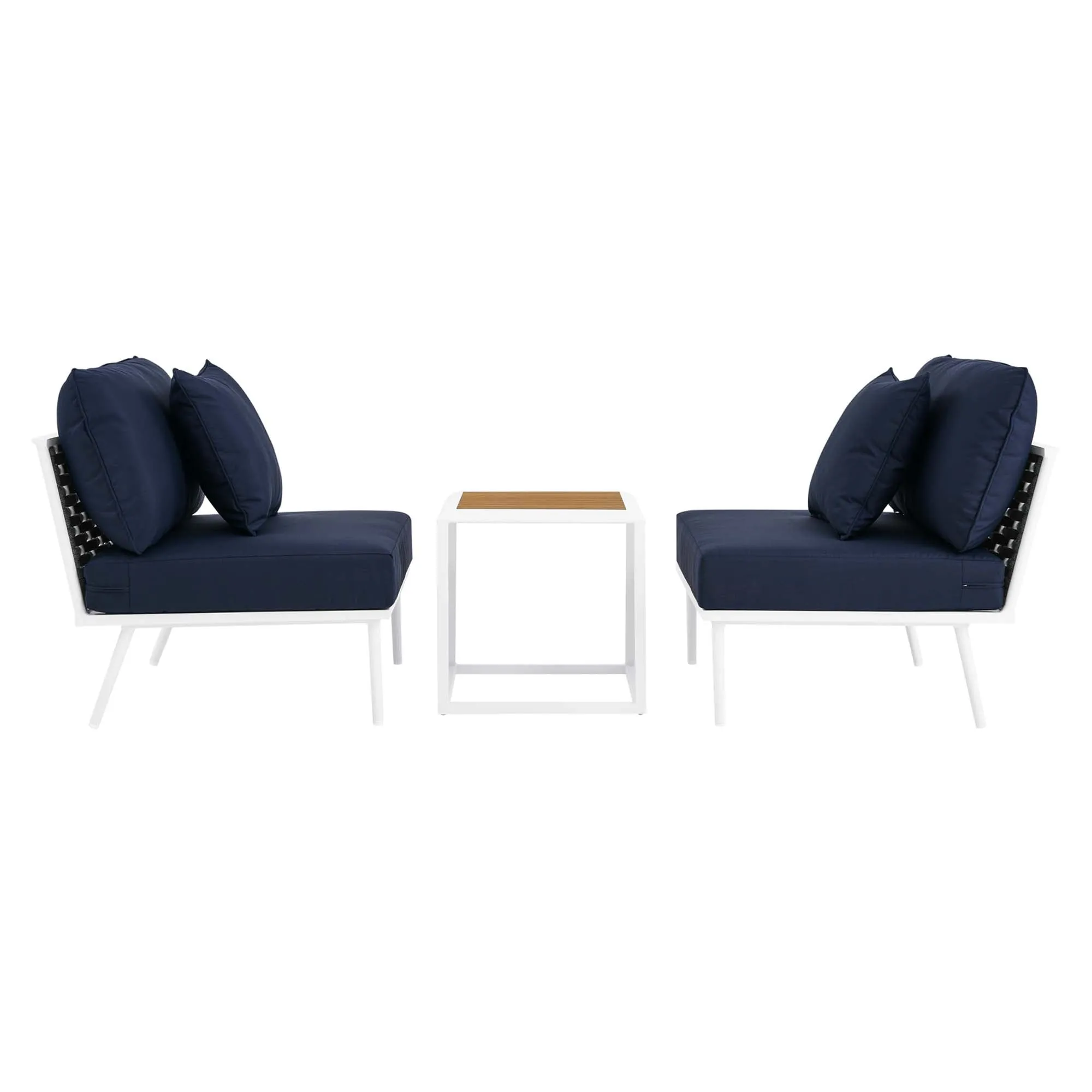 Stance 3 Piece Outdoor Patio Aluminum Set by Modway