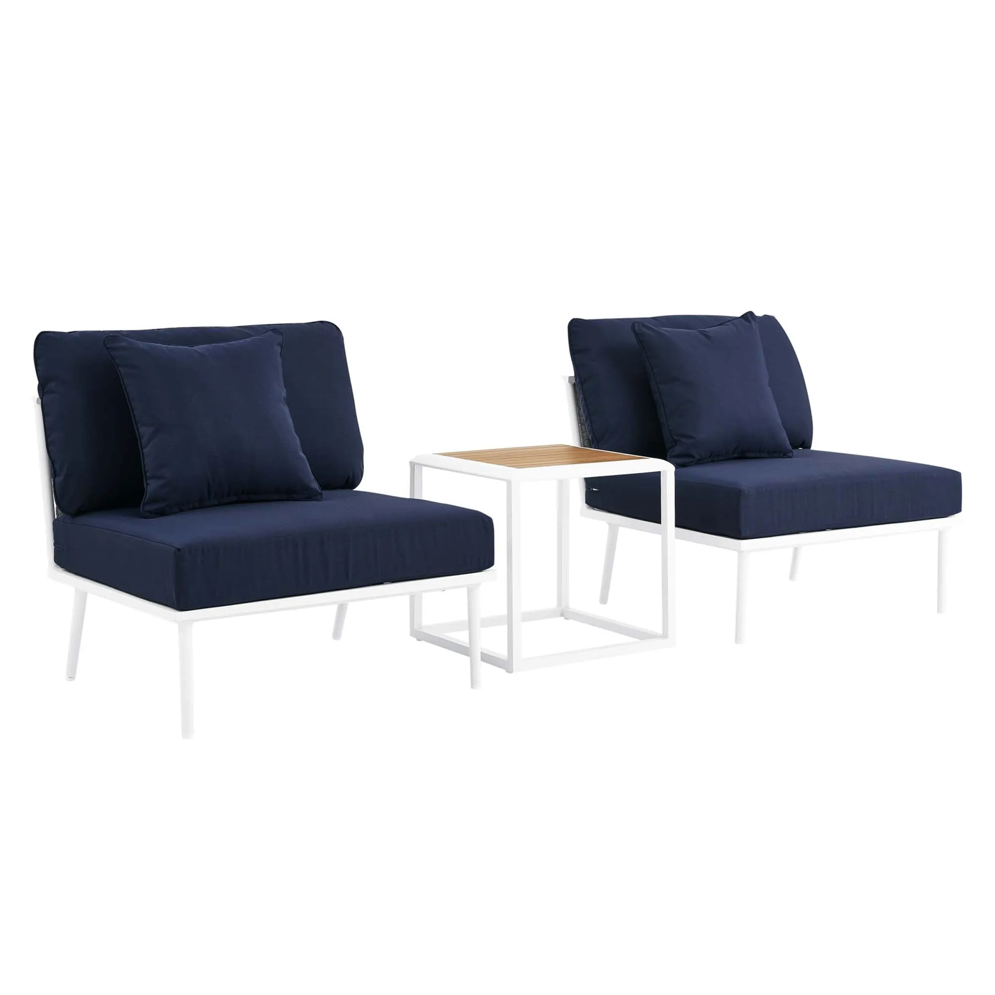 Stance 3 Piece Outdoor Patio Aluminum Set by Modway