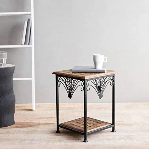 Stylish Art Maker Bedside Table/Coffe Table/End Table/Living Room and Bedroom/Side Stool for Home (Size LXWXH - 27X27X38 cm , Wood , Brown )