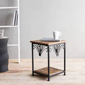 Stylish Art Maker Bedside Table/Coffe Table/End Table/Living Room and Bedroom/Side Stool for Home (Size LXWXH - 27X27X38 cm , Wood , Brown )