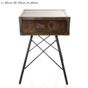 Toscano Leather Table 1 Drawer
